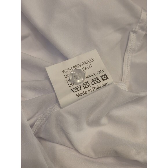 NWOT Collars & Co Large Featherweight Dress Collar Polo Shirt Solid White - Picture 6 of 7